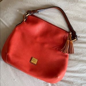 Bright red Dooney & Burke satchel